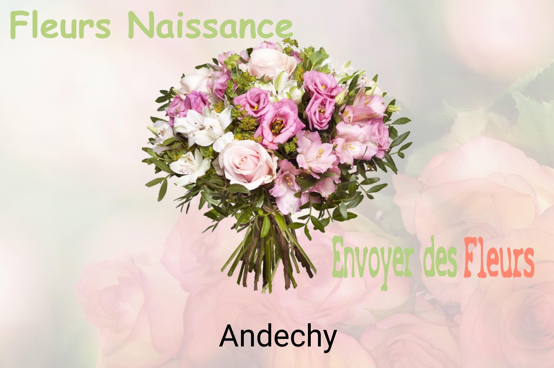 Bouquet de fleurs de naissance livré à Andechy