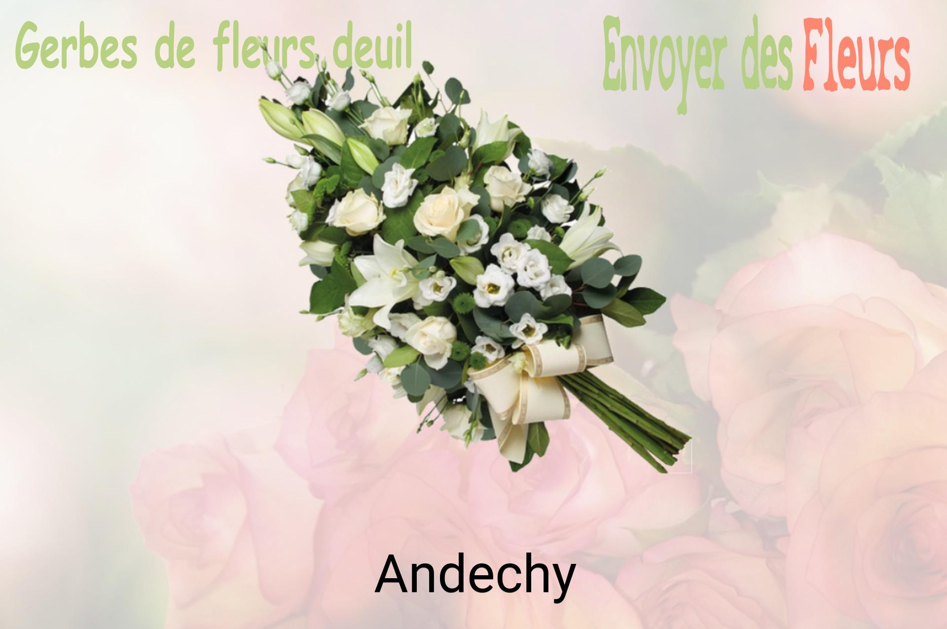 Gerbe de fleurs de deuil livrée à Andechy